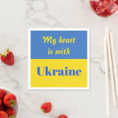 Mein Herz ist bei der Ukraine Serviette (Beispiel)
