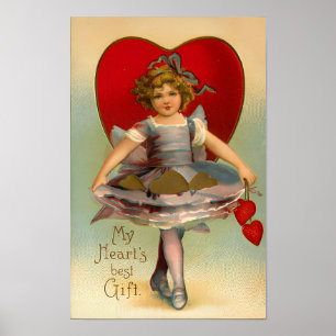 Mein Herz ist das beste Geschenk Vintagen Viktoria Poster