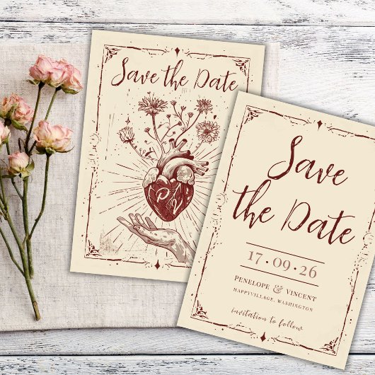 Mein Herz ist dein Save the Date Einladung