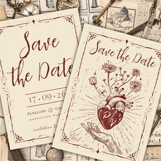 Mein Herz ist dein Save the Date Einladung