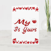 Mein Herz ist dein Valentinstag Karte (Vorderseite)