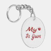 Mein Herz ist dein Valentinstag Schlüsselanhänger (Vorderseite links)