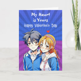 Mein Herz ist deins | Anime Happy Valentine's Day Karte