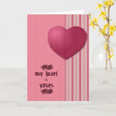 Mein Herz ist deins Karte (Gelbe Blume)