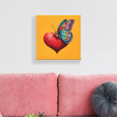 Mein Herz ist deins Leinwanddruck (Insitu (Wohnzimmer))