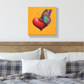 Mein Herz ist deins Leinwanddruck (Insitu (Schlafzimmer))