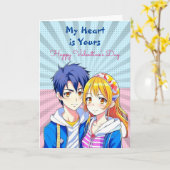 Mein Herz ist deins | Zum Valentinstag Karte (Gelbe Blume)