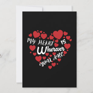 Mein Herz ist dort, wo du bist, Valentine Einladung