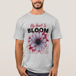 Mein Herz ist eine kühne blumige Grafik Daisy Bloo T-Shirt