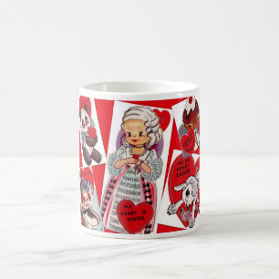 "Mein Herz ist euer eigenes" Vintage Valentinin-Ta Kaffeetasse