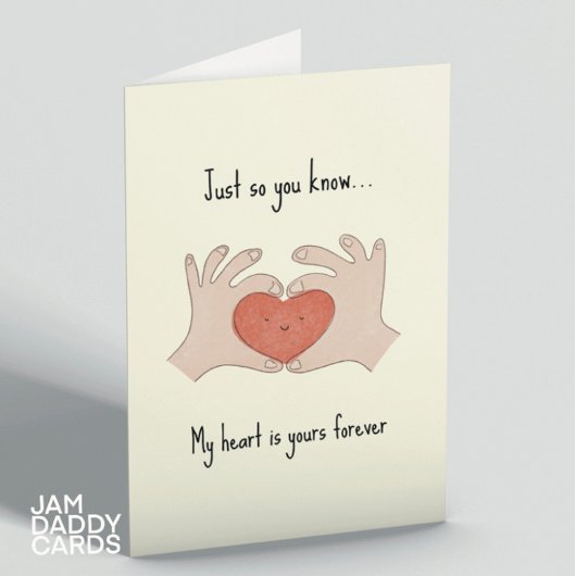 Mein Herz ist ewig deins Karte