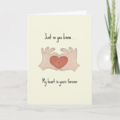 Mein Herz ist ewig deins Karte (Vorderseite)