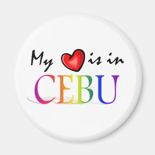 Mein Herz ist im CEBU-Kühlschrank-Magneten Magnet