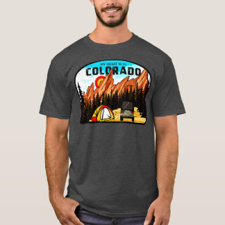 Mein Herz ist im Colorado National Park Camping T-Shirt