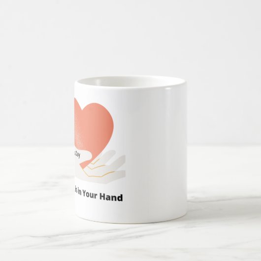 Mein Herz ist in deiner Hand auf einer Tasse (Mittel)