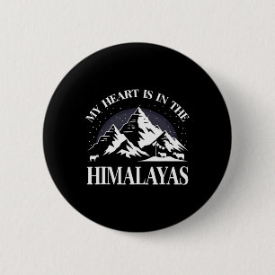 Mein Herz ist in den Himalajas Himalaya-Berg-Souve Button