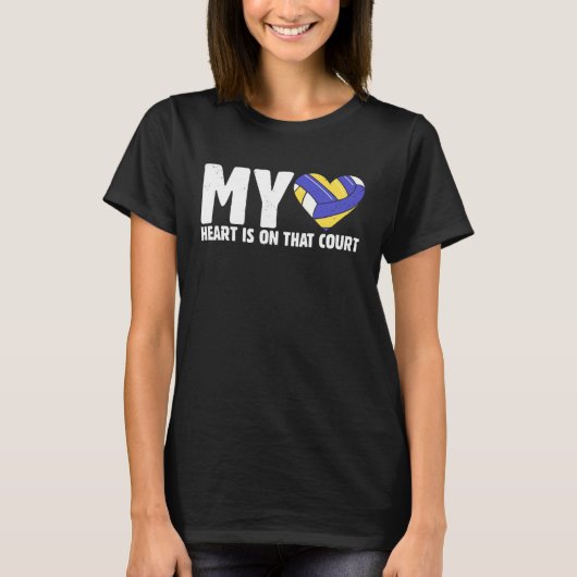Mein Herz ist in diesem Hofteam Volleyball Serve S T-Shirt (Vorderseite)