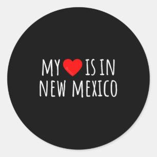 Mein Herz ist in New Mexico Süßer amerikanischer S Runder Aufkleber