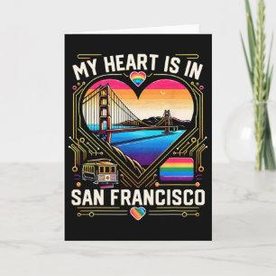 Mein Herz ist in San Francisco Souvenir Golden Gat Karte