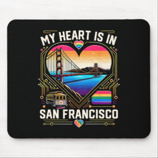 Mein Herz ist in San Francisco Souvenir Golden Gat Mousepad