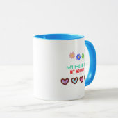 Mein Herz ist meine Mutter Tasse (VorderseiteRechts)