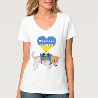 Mein Herz ist mit der Ukraine, ukrainischer Flagge T-Shirt