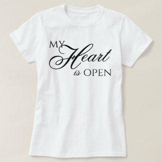 "Mein Herz ist offen" ästhetisches Skript-Bekenntn T-Shirt