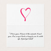 Mein Herz ist und wird es immer sein, deins. (Innenseite Aufgefaltet)