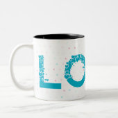 Mein Herz ist und wird es immer sein, deins. Zweifarbige Tasse (Links)