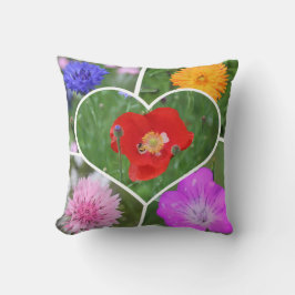 Mein Herz ist voll mit Blume FotoCollage Kissen