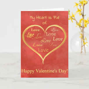 Mein Herz ist voller Liebe, Valentinstag Karte