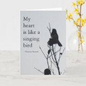 Mein Herz ist wie eine Gesangvogelkarte Karte (Gelbe Blume)