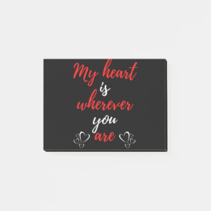 Mein Herz ist, wo immer du bist Post-it Klebezettel