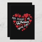 Mein Herz ist, wo immer du Valentin bist Einladung (Vorne/Hinten)