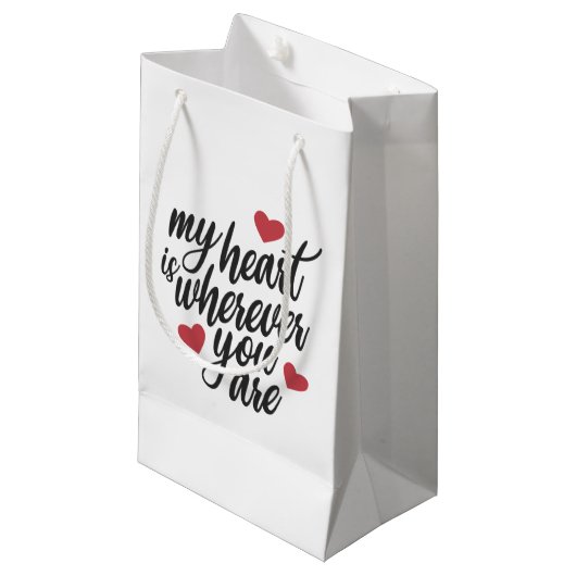 Mein Herz ist, wo immer du Valentine bist | Gesche Kleine Geschenktüte (Vorderseite Schrägansicht)