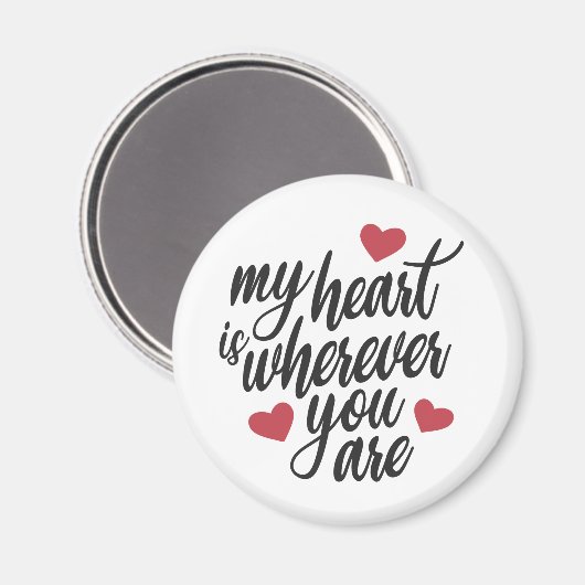 Mein Herz ist, wo immer du Valentine bist | Magnet (Vorderseite/Rückseite)