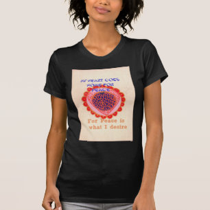 "Mein Herz kehrt heim zum Frieden" Kunstdruck T-Shirt