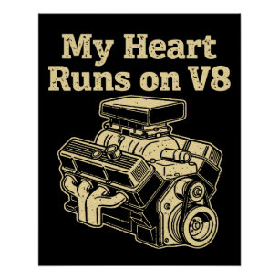 Mein Herz läuft mit V8-Motor Poster