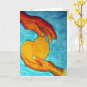 Mein Herz liegt in deinen Händen Karte (Gelbe Blume)