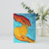 Mein Herz liegt in deinen Händen Postkarte (Stehend Vorderseite)