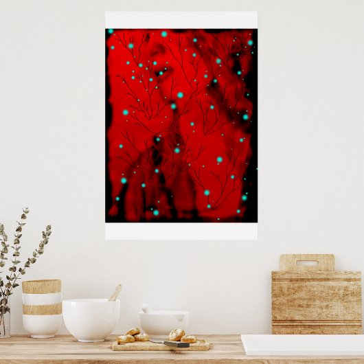 Mein Herz liegt Poster (Küche)