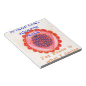 "Mein Herz macht Zuhause für den Frieden" Kunstdru Notizblock (angewinkelt)