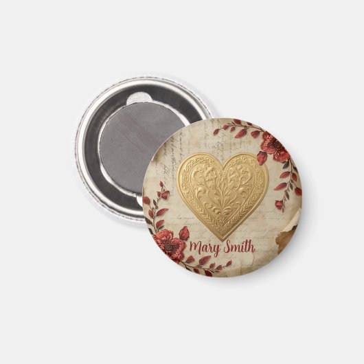 Mein Herz  Magnet (Vorderseite/Rückseite)