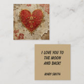 Mein Herz  Mitteilungskarte (Vorne/Hinten)