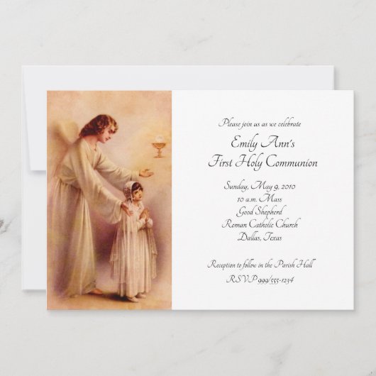 Mein Herz nimmt dich als erste Kommunion wahr Einladung (Vorderseite)