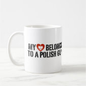 Mein Herz Polnischer Typ Kaffeetasse (Links)