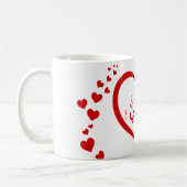 Mein Herz (Qalbi) in Arabisch Einziges Valentin Kaffeetasse (Links)