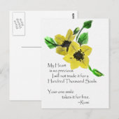 Mein Herz Rumi Watercolor Postcard Postkarte (Vorne/Hinten)