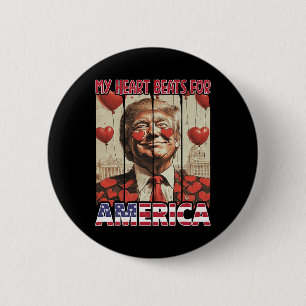 Mein Herz schlägt für Amerika Trump Valentinstag 5 Button