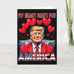 Mein Herz schlägt für Amerika Trump Valentinstag U Karte